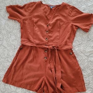 Modcloth Linen Romper